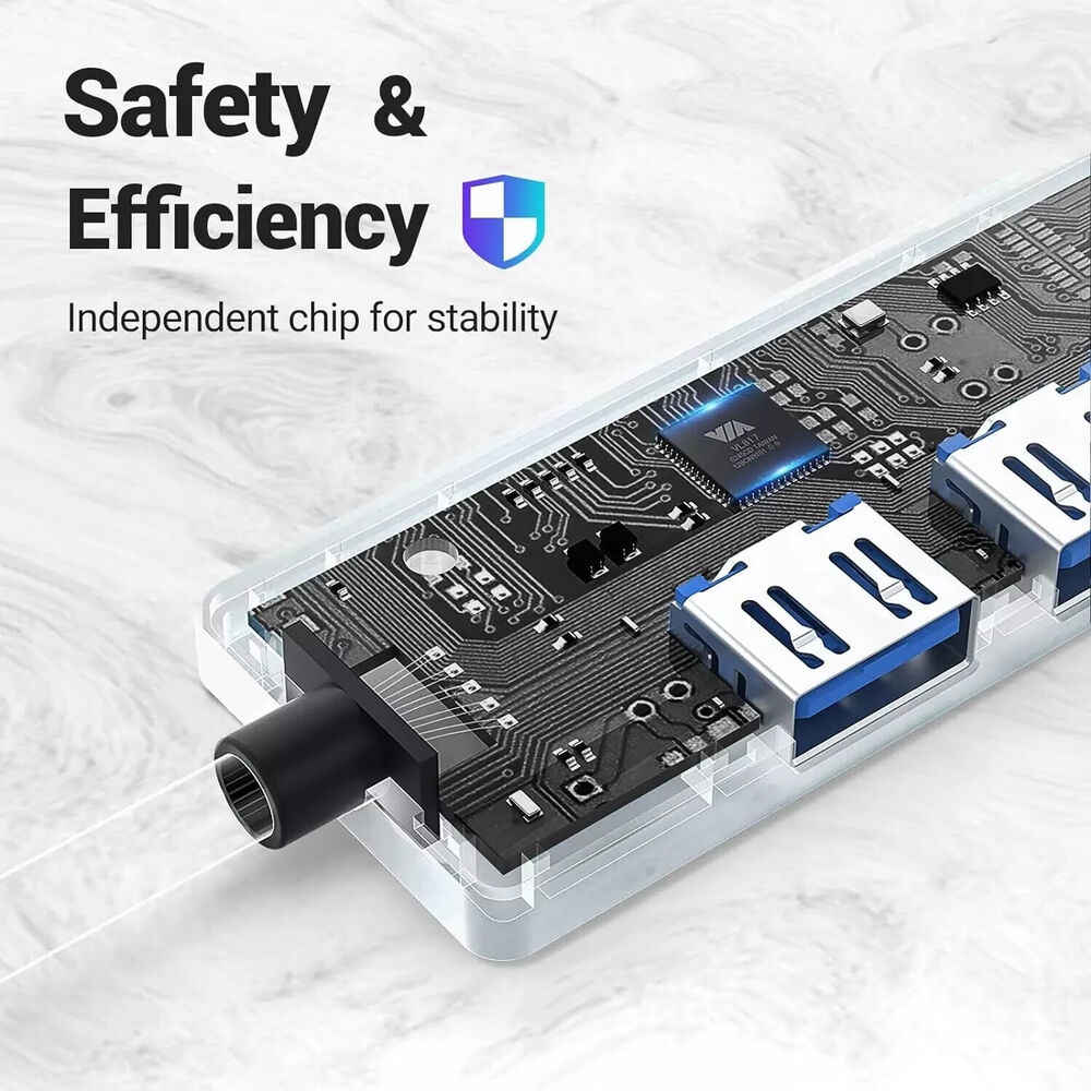 4-Port USB 3.0 Hub Splitter - High-Speed Connectivity for Multiple Devices