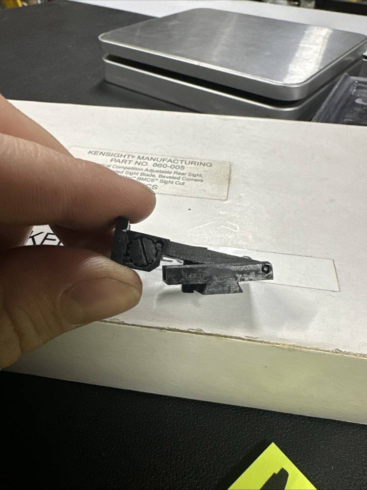 1911 Bomar Black Target Square Blade Rear Sight - Enhanced Precision for Firearms