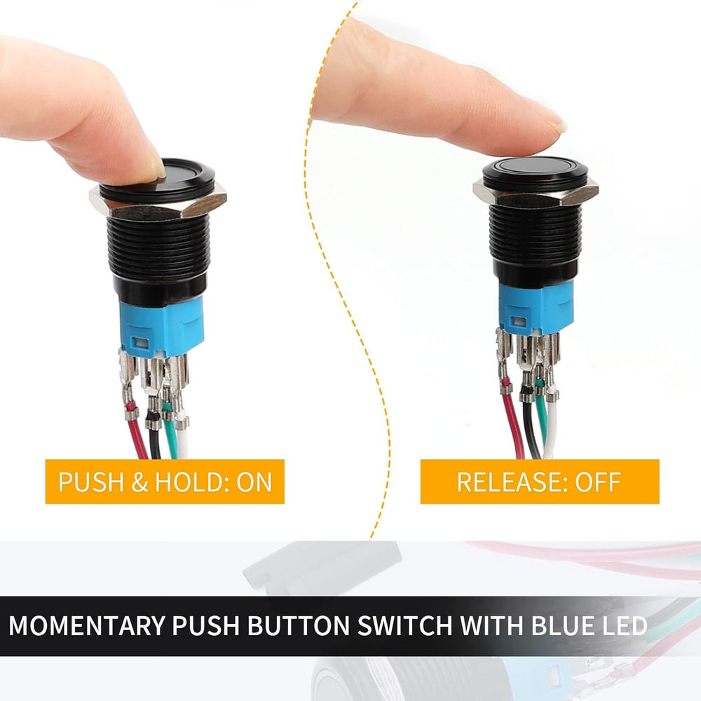 16mm Metal Momentary Button for DIY Computer Case Reset
