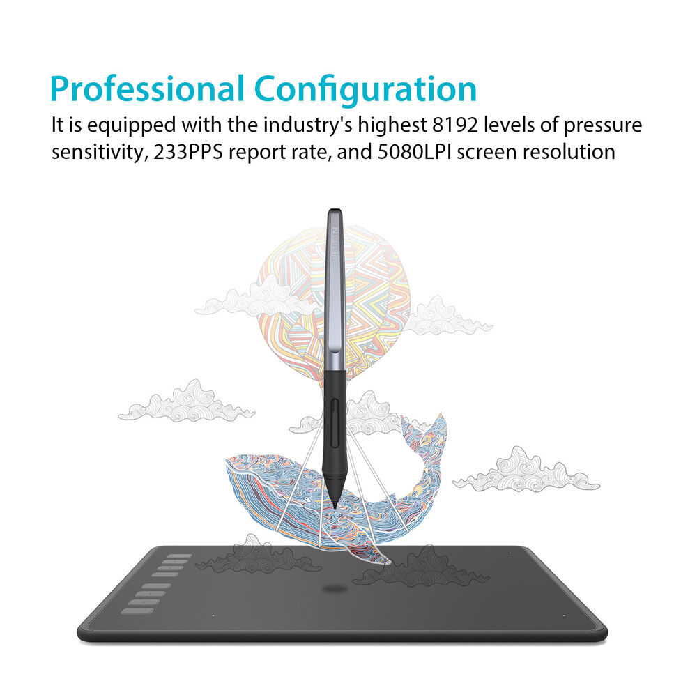Huion H950P Graphics Drawing Tablet - Certified Refurbished with OTG Support