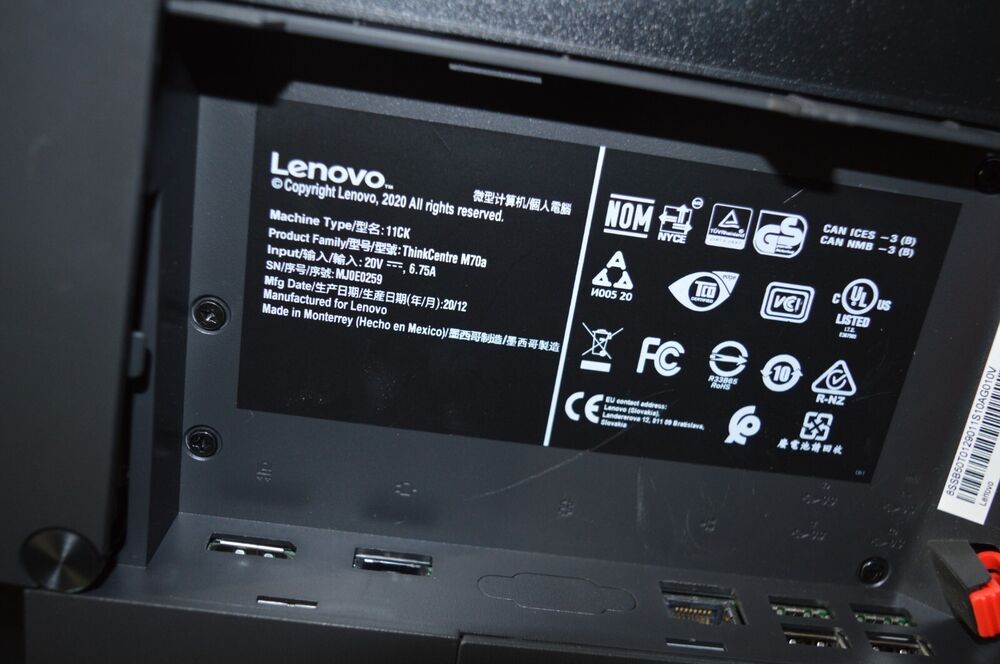 Lenovo ThinkCentre M70a 11CK All-in-One PC with Intel Core i5-10400