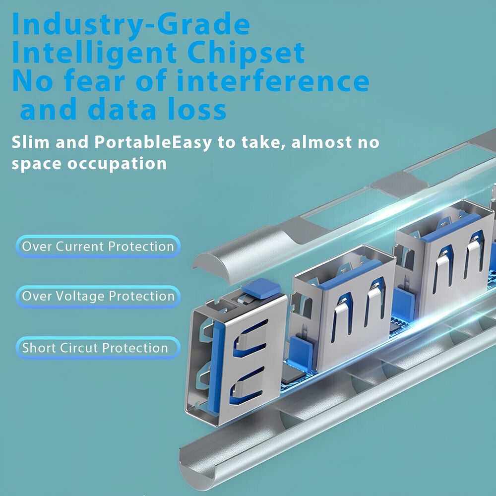USB 3.0 4-Port Hub Splitter - High-Speed Connectivity for Multiple Devices