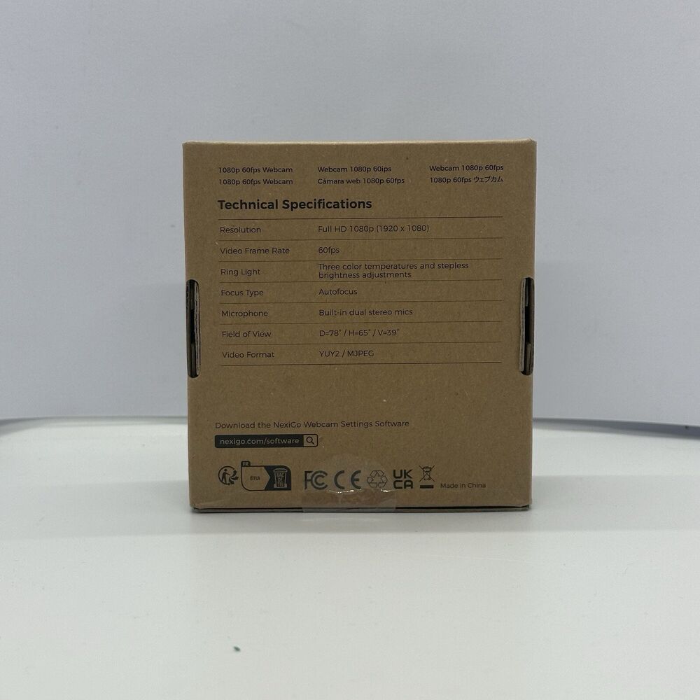 NEXIGO N960E 1080P Webcam with Ring Light