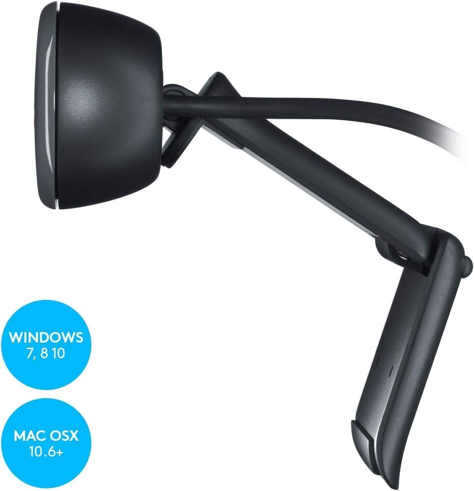 Logitech C270 HD Webcam with Microphone for Video Calls