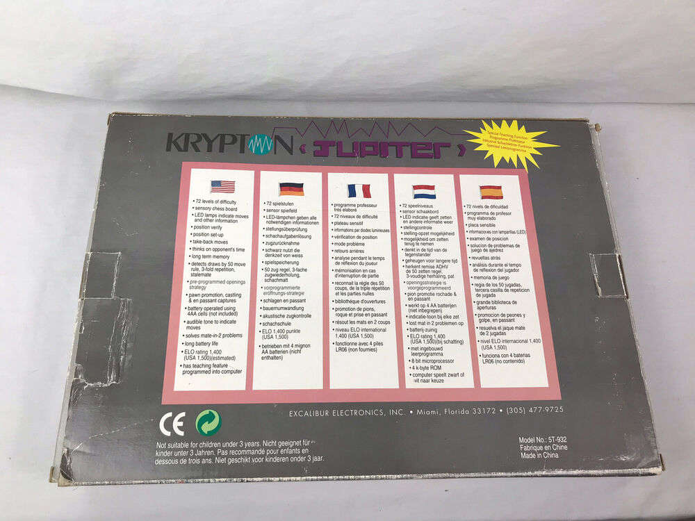 Vintage Krypton Jupiter Chess Computer 5T-932 - Fully Functional