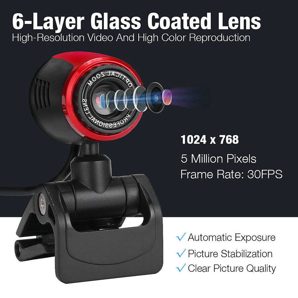 HD 1080P Webcam with Microphone for PC and Laptop