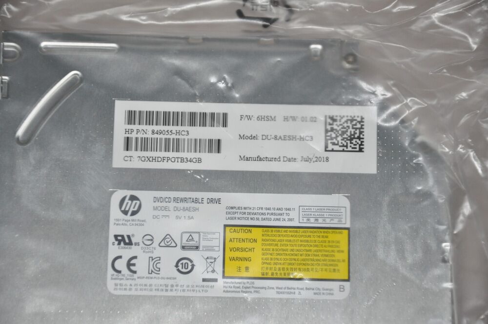 HP 9.5mm Slim DVD-Writer Drive for G3/G4 Systems