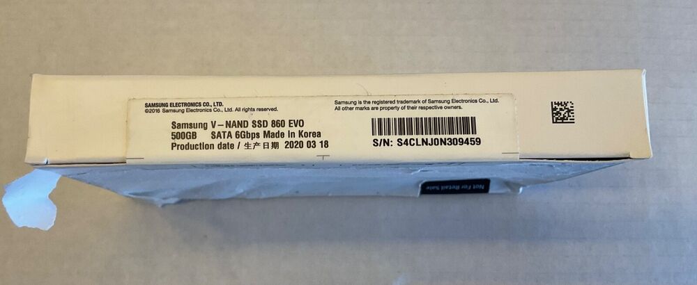 Samsung 860 EVO 500GB 2.5" SATA SSD - High-Performance Internal Storage