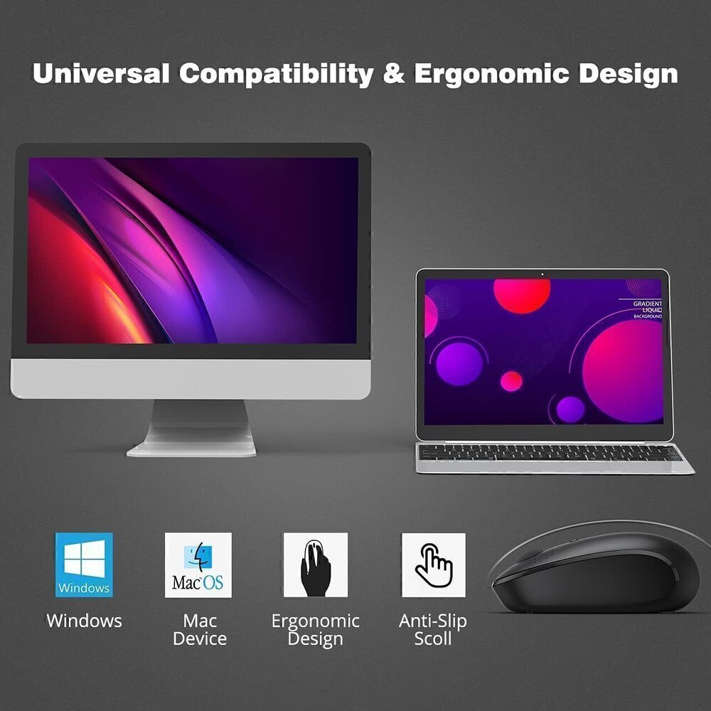 Silent 2.4GHz Wireless Mouse with USB Receiver
