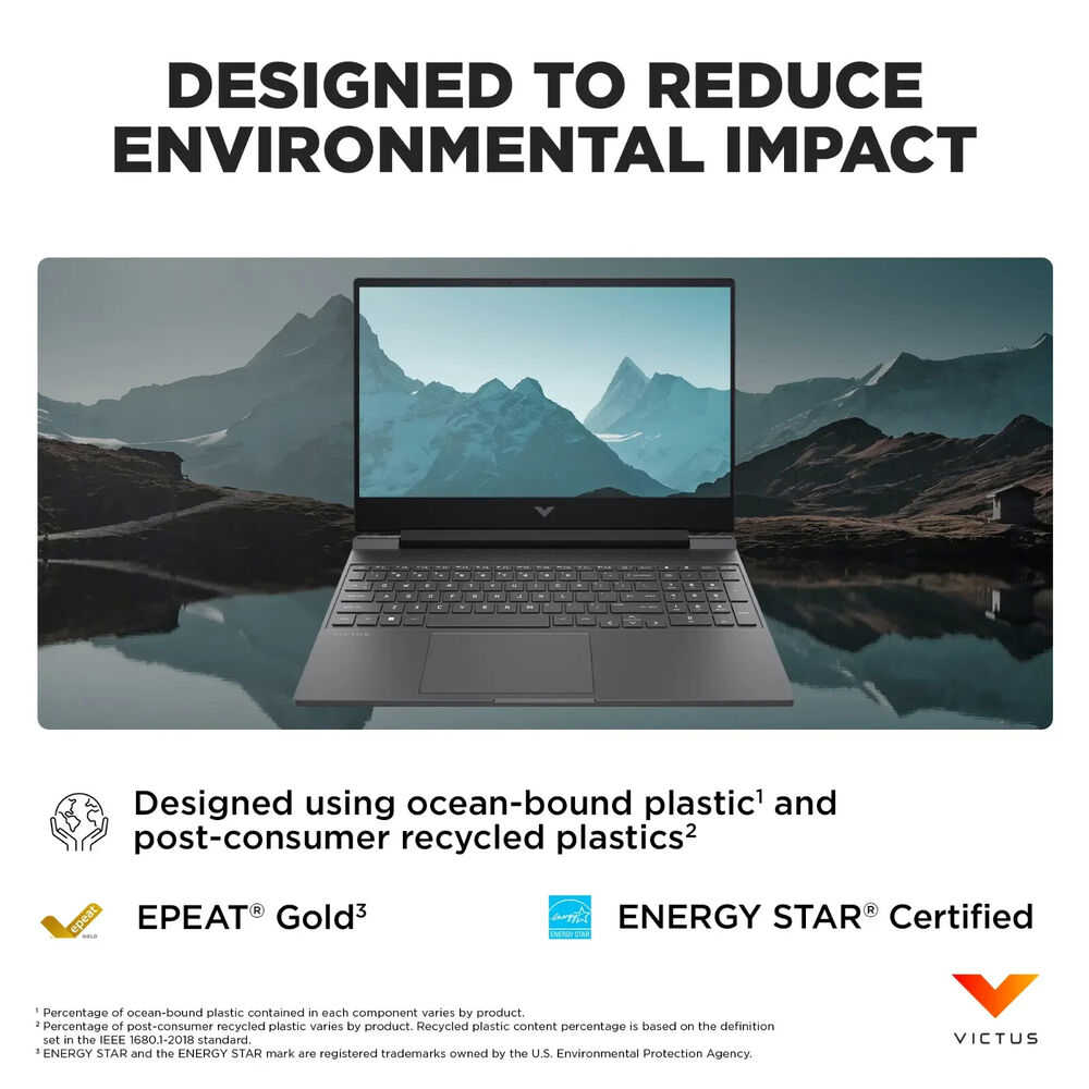HP Victus 15.6 Gaming Laptop with AMD Ryzen 5-7535HS, Radeon RX 6550M