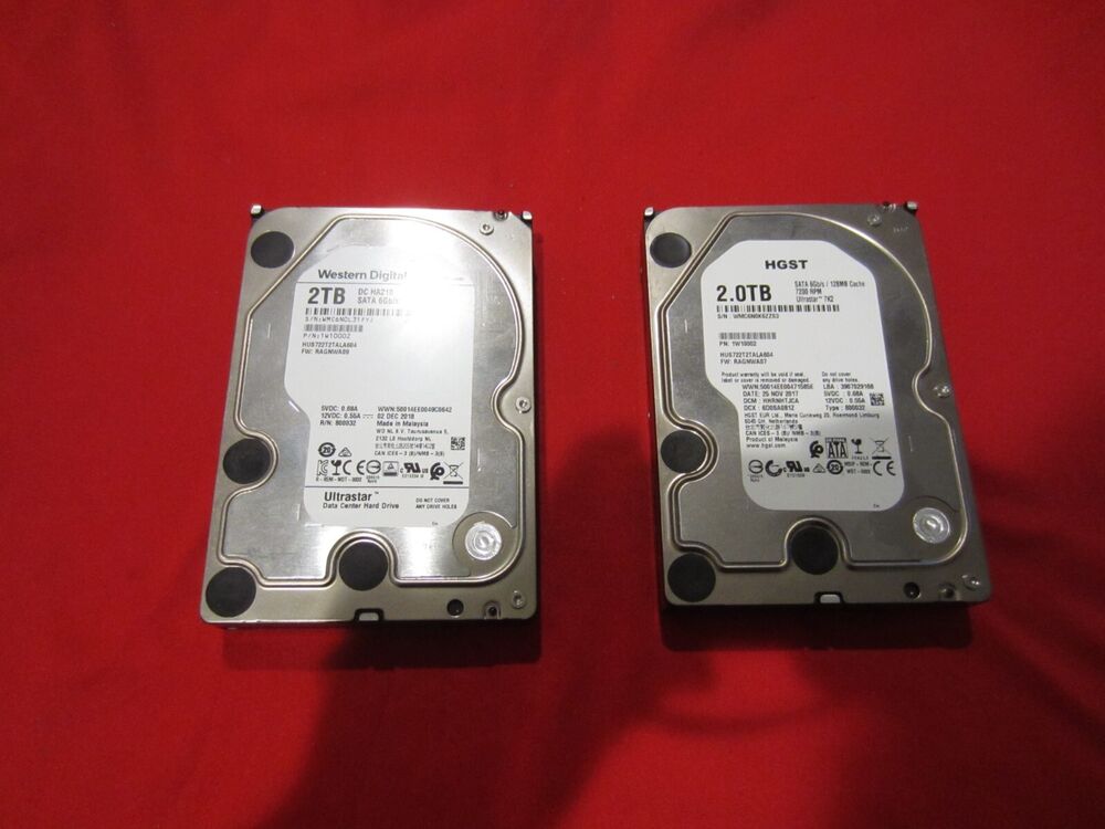 2TB Western Digital, HGST 7200rpm SATA III Hard Drives - High Capacity Storage