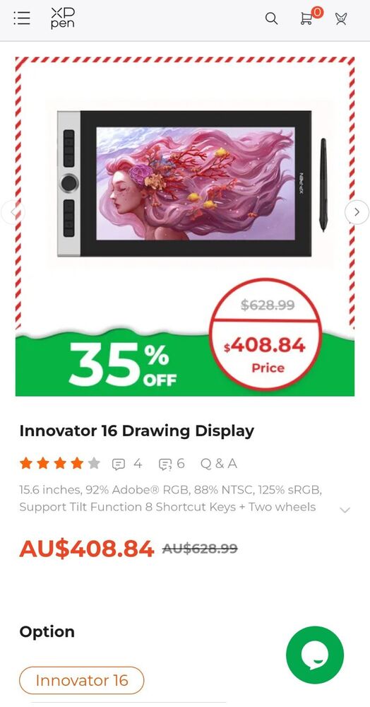 Xp-pen Innovator 16 15.6" FHD Graphics Tablet - Silver Edition