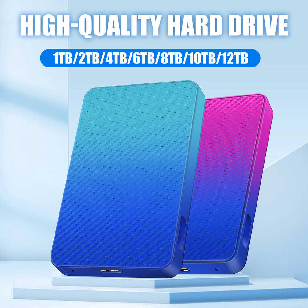 High-Capacity Portable External Hard Drive with USB Connectivity