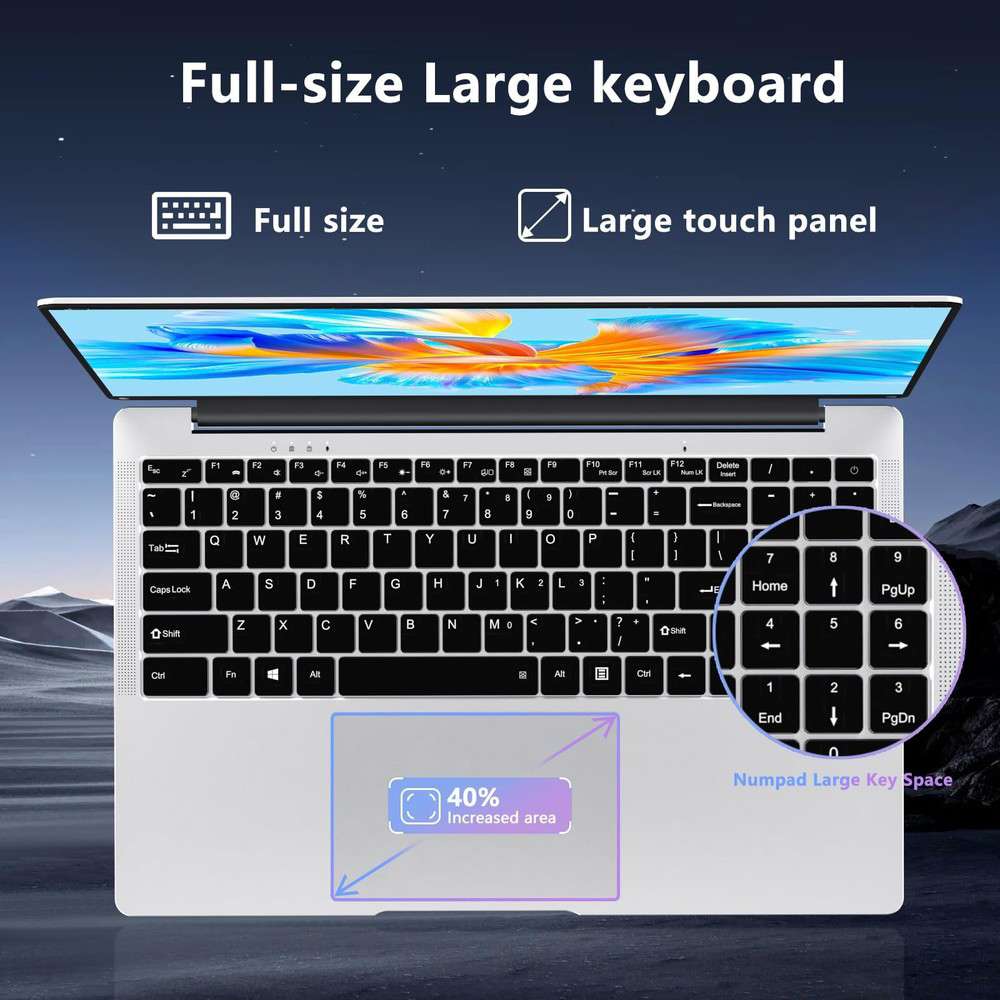 KUU 15.6" Gaming Laptop with N4000 Processor, 8GB RAM, 256GB SSD