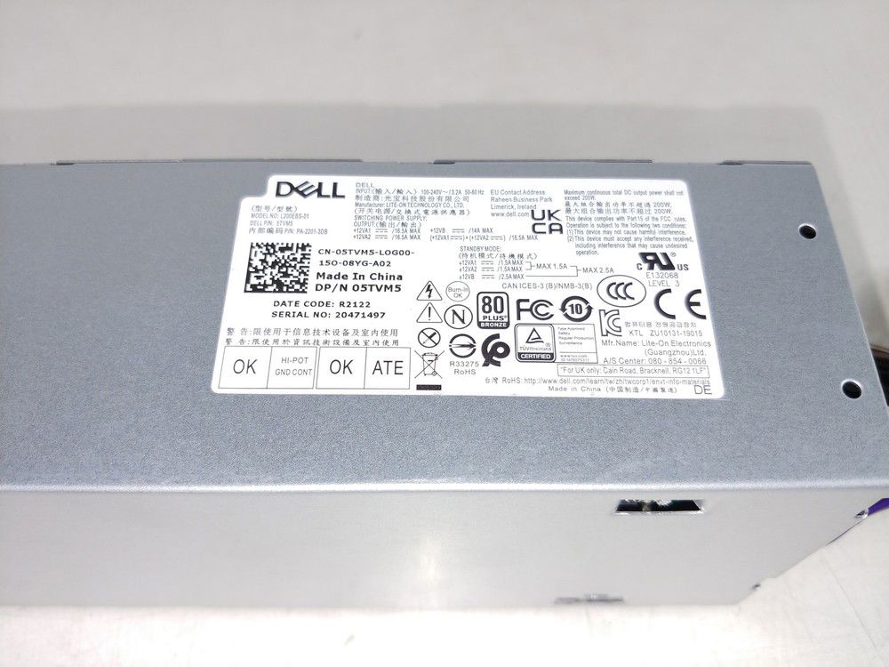 Dell 5TVM5 200W 6-Pin Desktop Power Supply Unit for Optiplex 3080 SFF