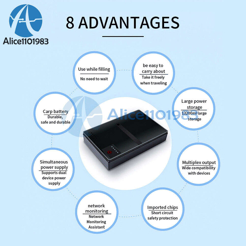 10400mAh UPS Battery Backup for Routers and Modems