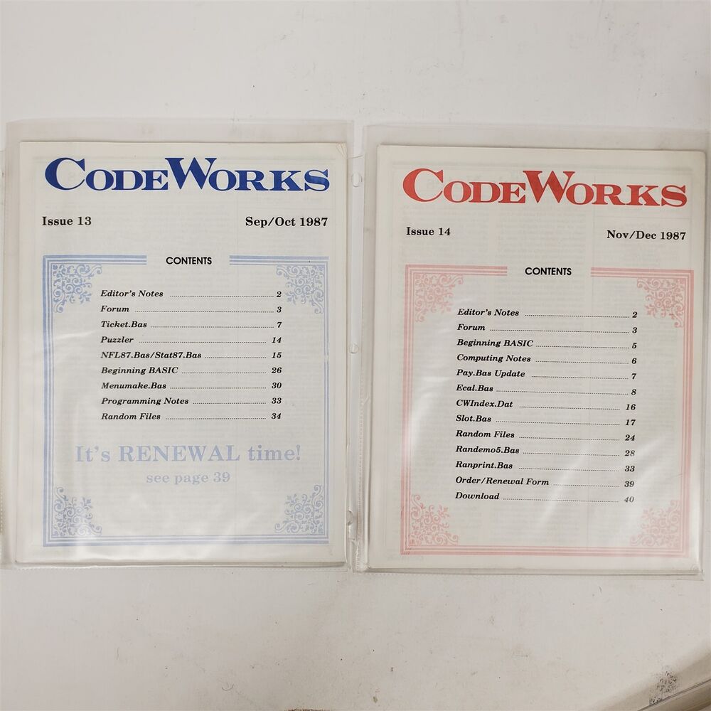 Complete Vintage CodeWorks Magazine Set 1985-1990