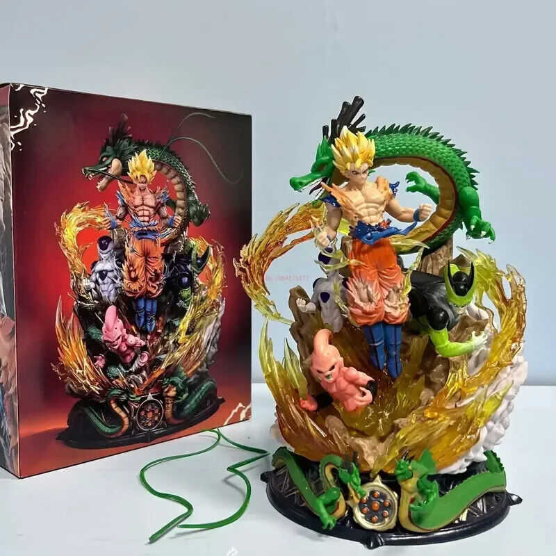Dragon Ball Z Action Figures Collection: Son Goku, Frieza, and Shenron
