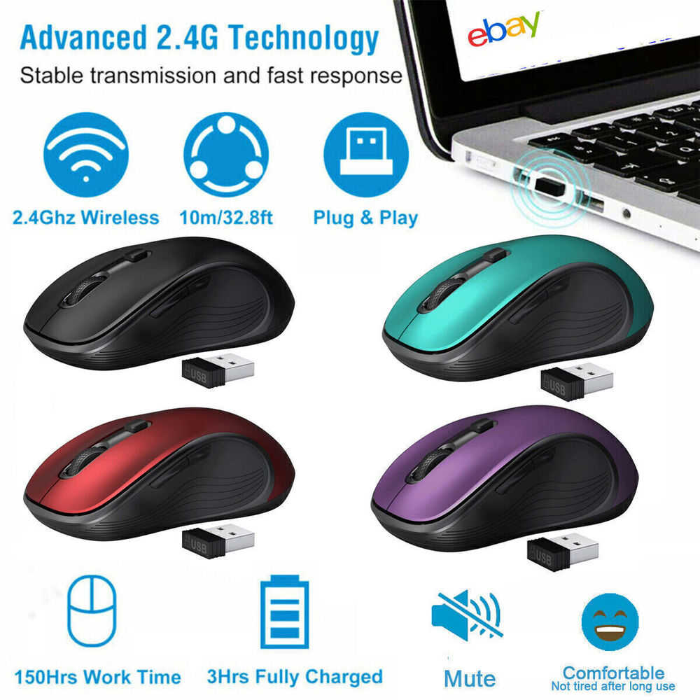 Wireless 2.4GHz Optical Mouse with USB Receiver