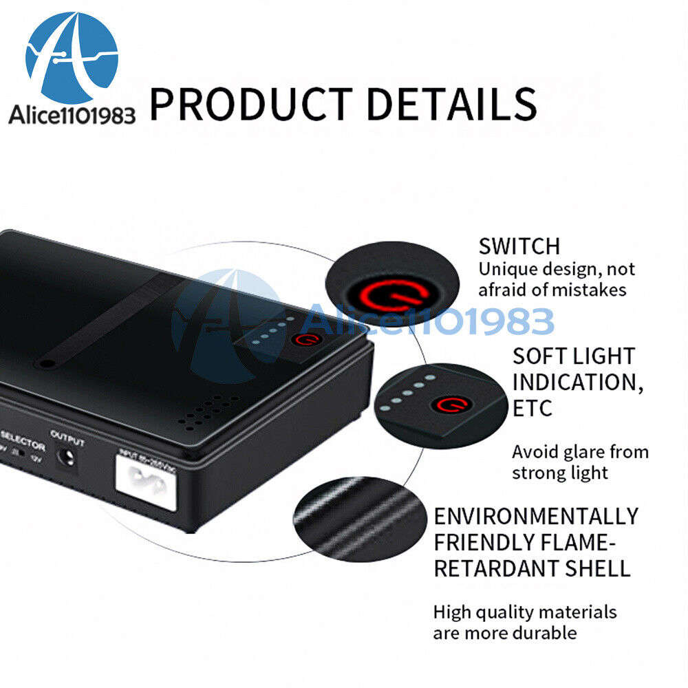 10400mAh UPS Battery Backup for Routers and Modems