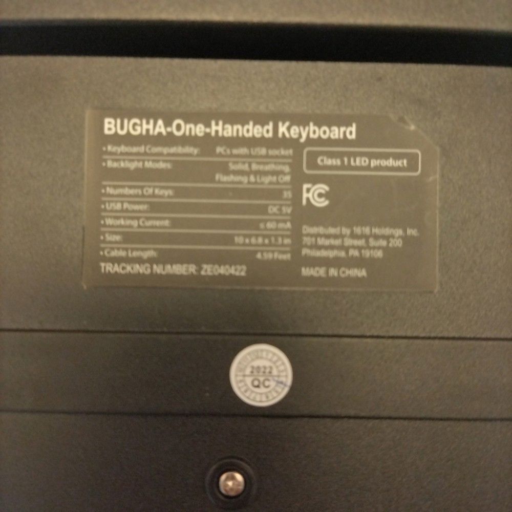 BUGHA One Handed Gaming Keyboard - Black Wired USB