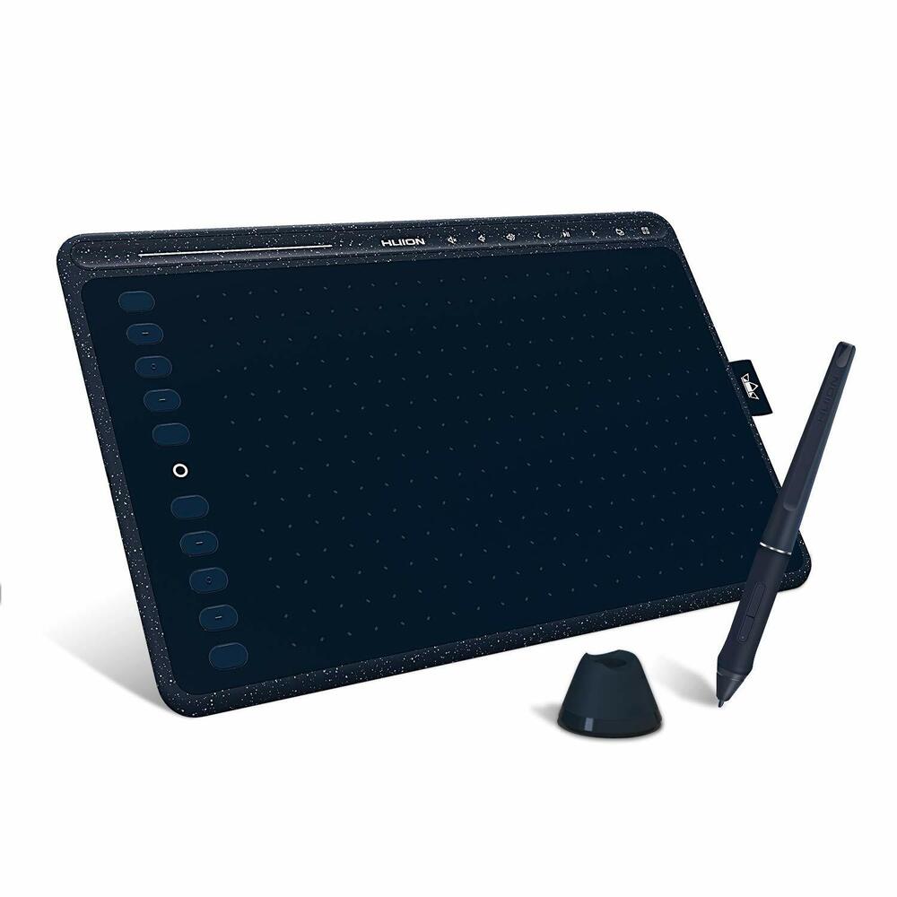 Huion HS611 Graphics Tablet - Certified Refurbished with Tilt and Battery-Free Pen