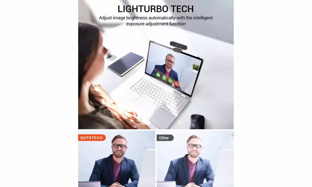 1080P Full HD USB Webcam with Built-in Microphone