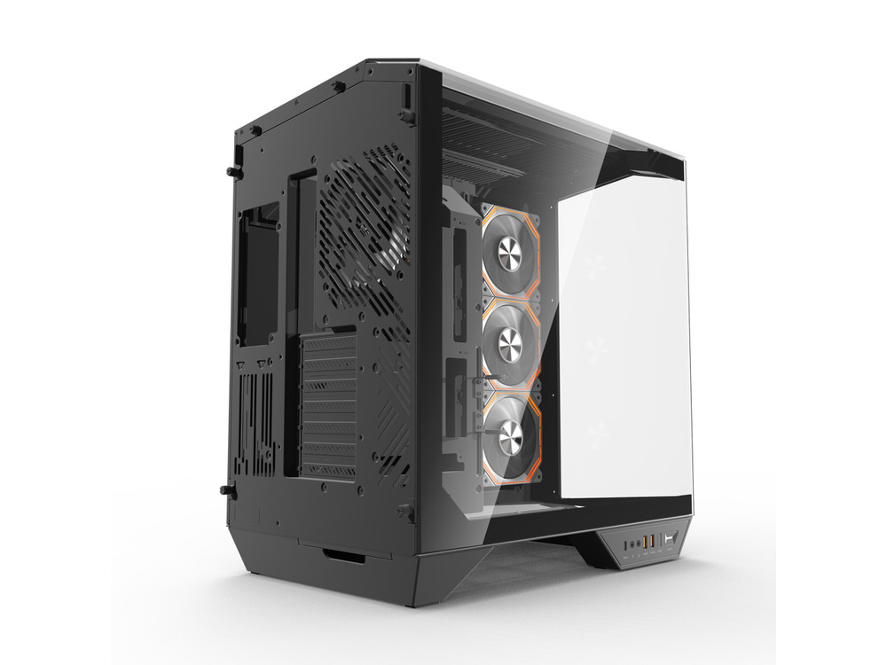 darkFlash DY470 Black Steel ATX Mid-Tower Gaming Case with Tempered Glass