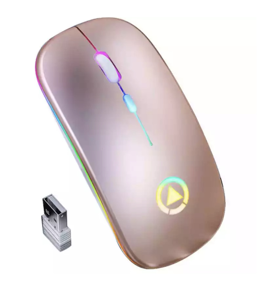 2.4GHz Rechargeable RGB Wireless Optical Mouse for PC and Laptop