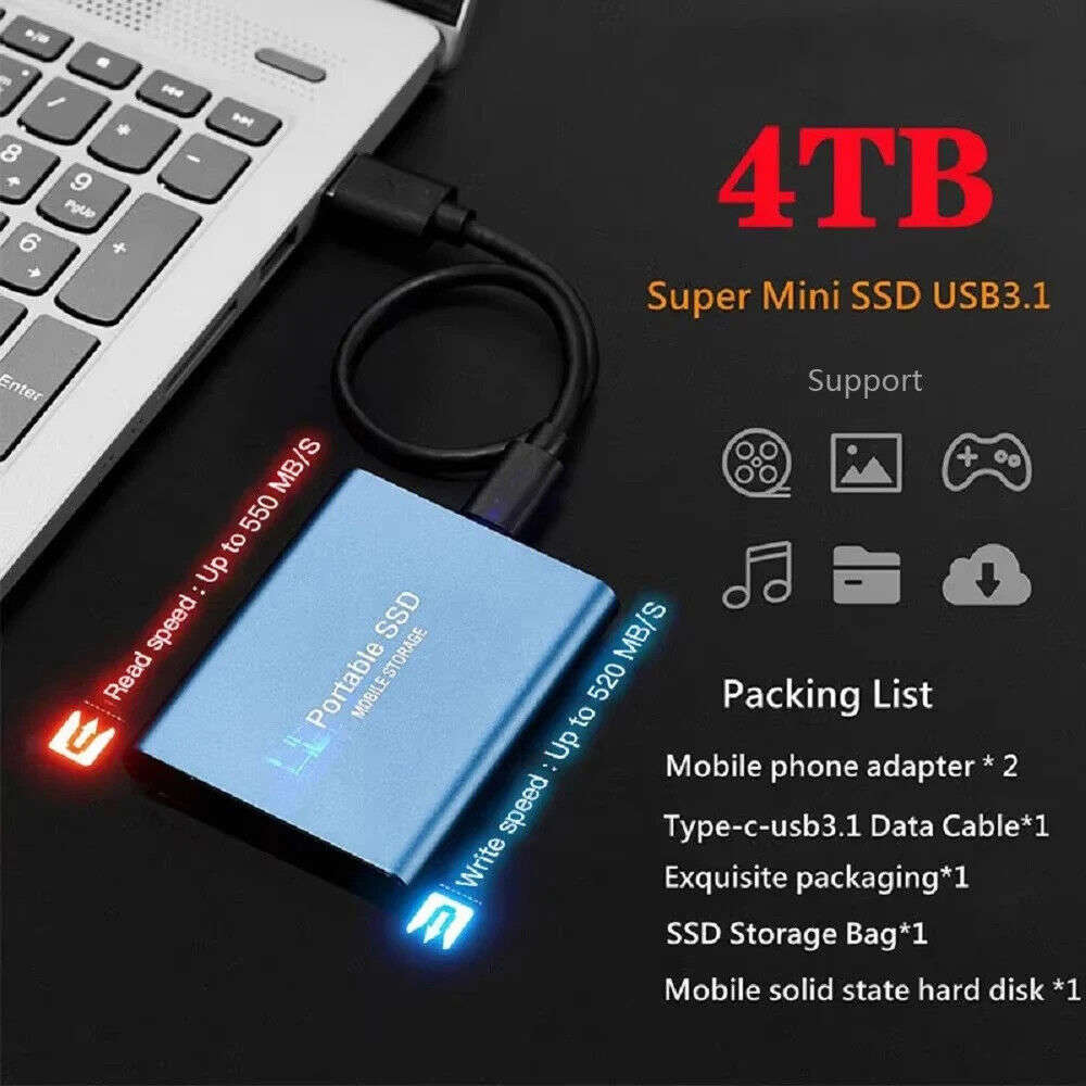 1TB High-Speed USB 3.1 Type-C External SSD