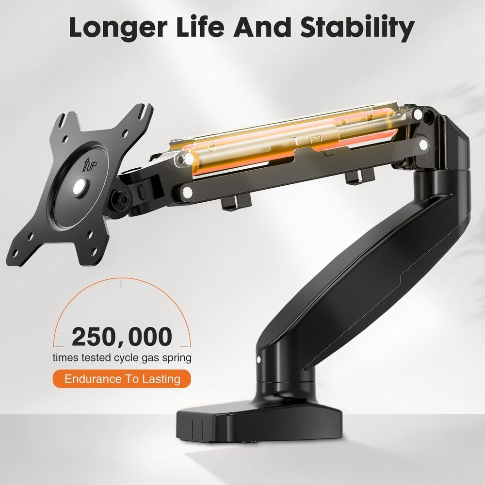Ergonomic Single Monitor Arm Stand Mount, 13-32 Inch, Black