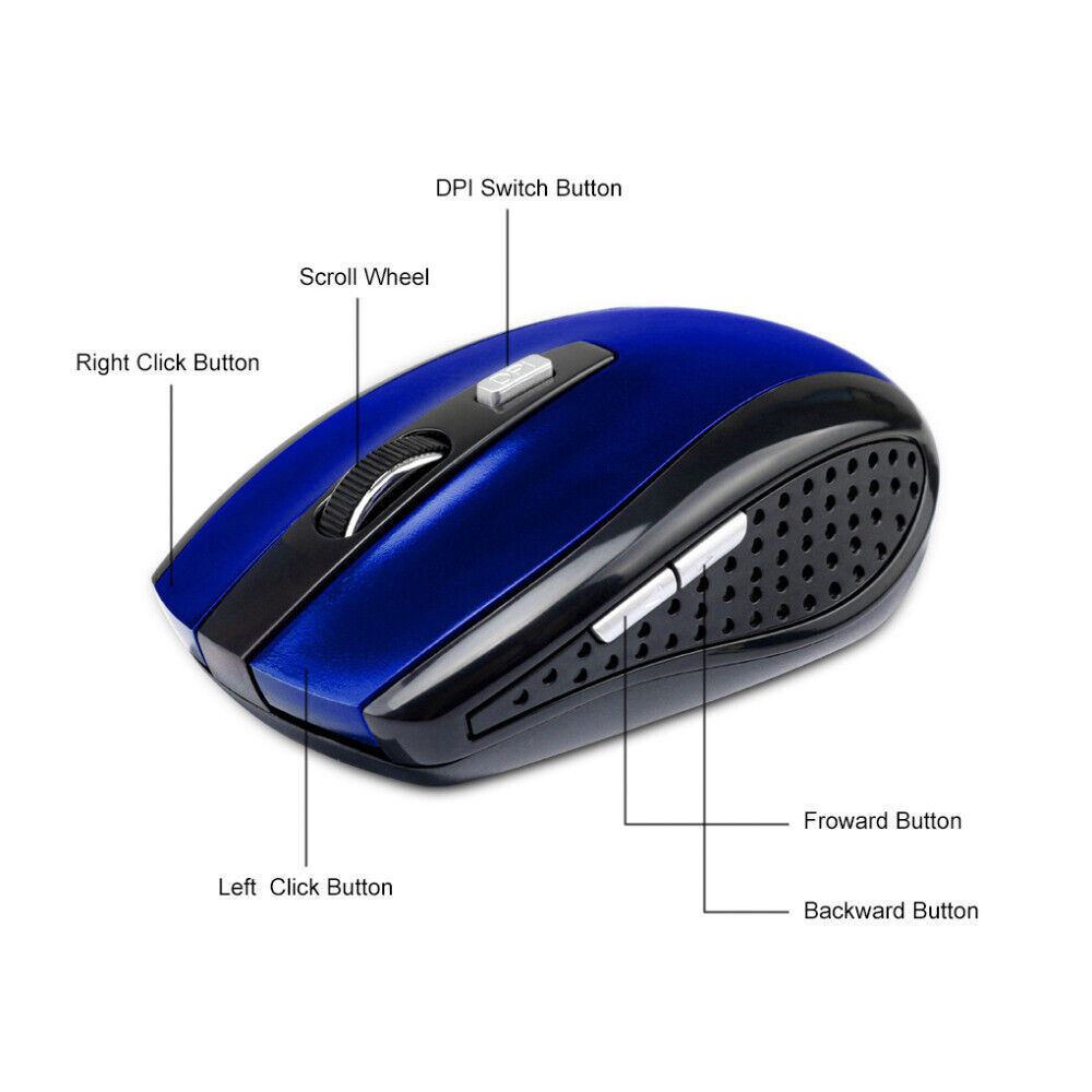 2.4GHz Dual Wireless Optical Mice with USB Receiver
