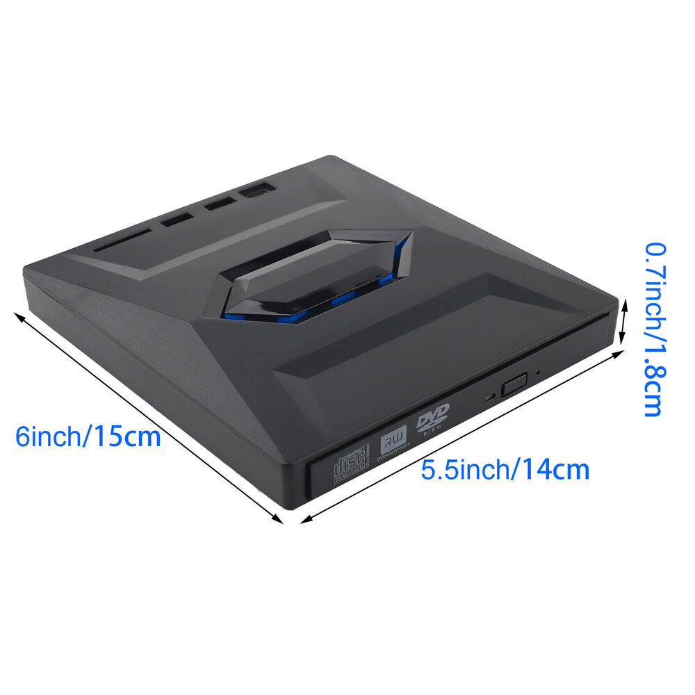 High-Speed External CD/DVD Drive with USB 3.0 for Windows PCs