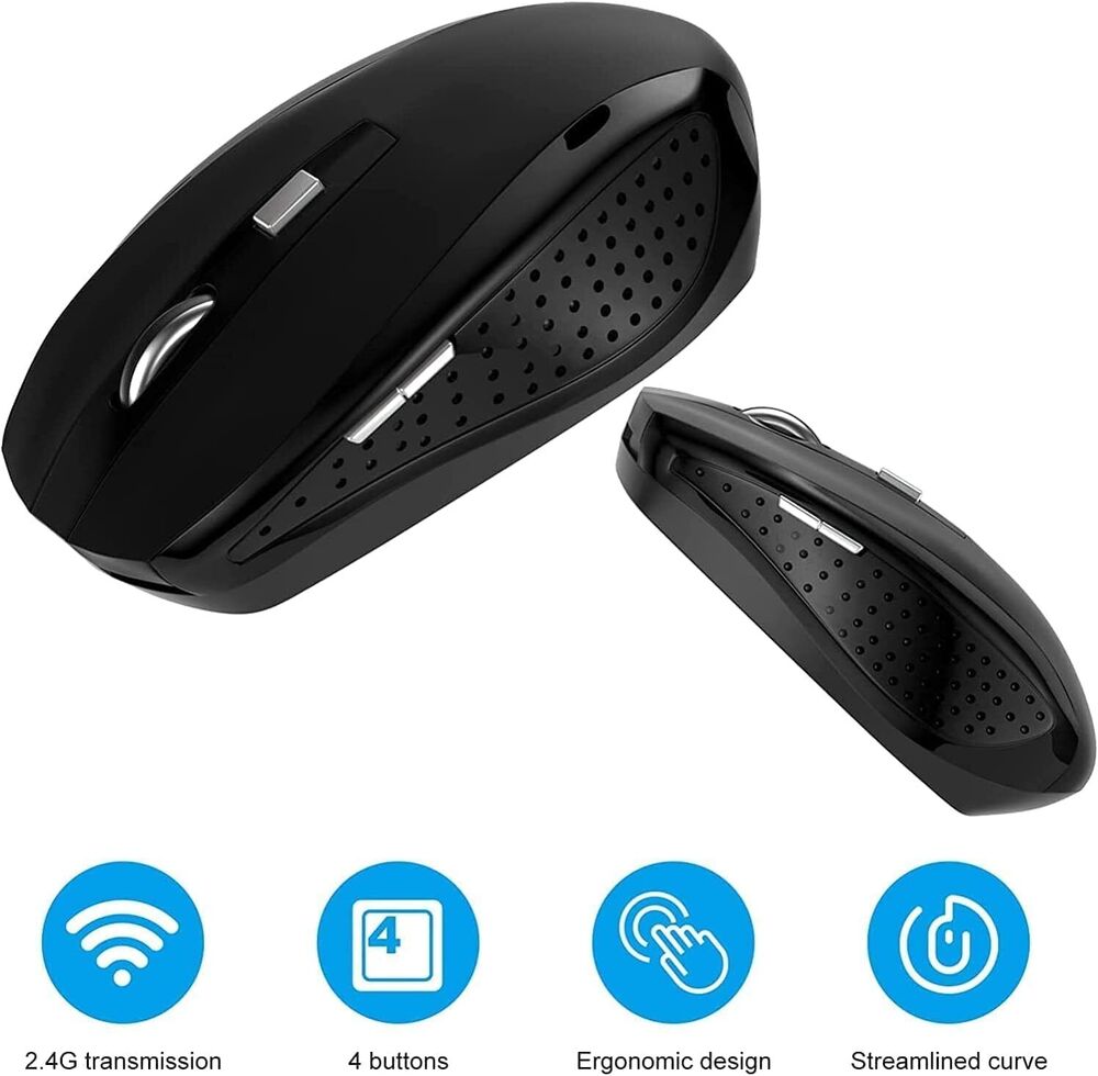 2.4GHz Dual Wireless Optical Mice with USB Receiver