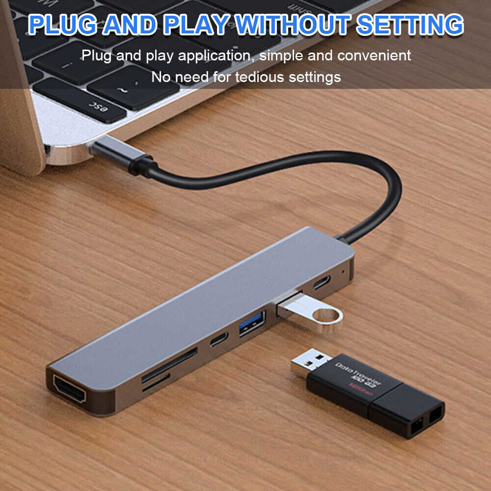 USB-C Hub with Ethernet Port for MacBook Pro/Air and iPad Pro