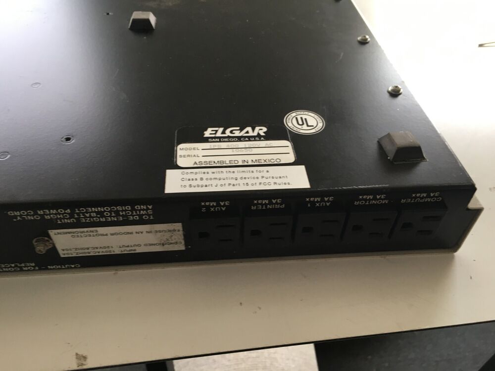Elgar IPS 400 120 AC UPS Power Supply - Reliable Backup Power Solution