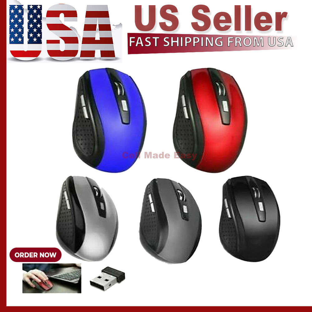 2.4GHz Wireless Optical Mouse with USB Receiver