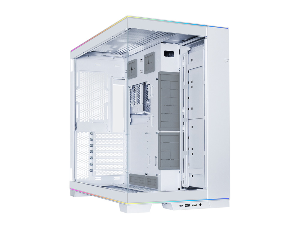 LIAN LI O11 EVO RGB - White Aluminum/Steel Mid Tower ATX Computer Case
