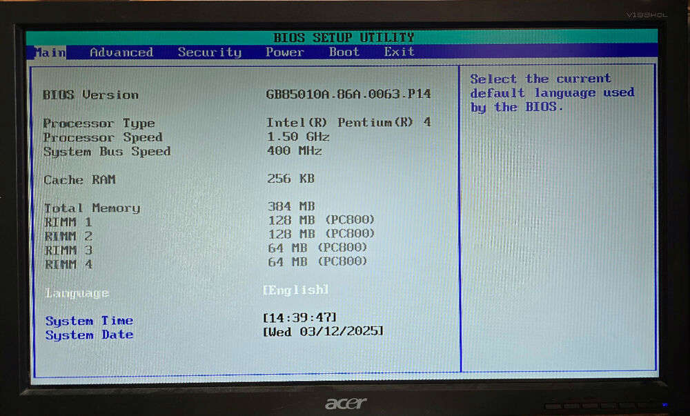 Intel D850GB Motherboard with Intel Pentium 4 and 384MB RDRAM - Fully Tested
