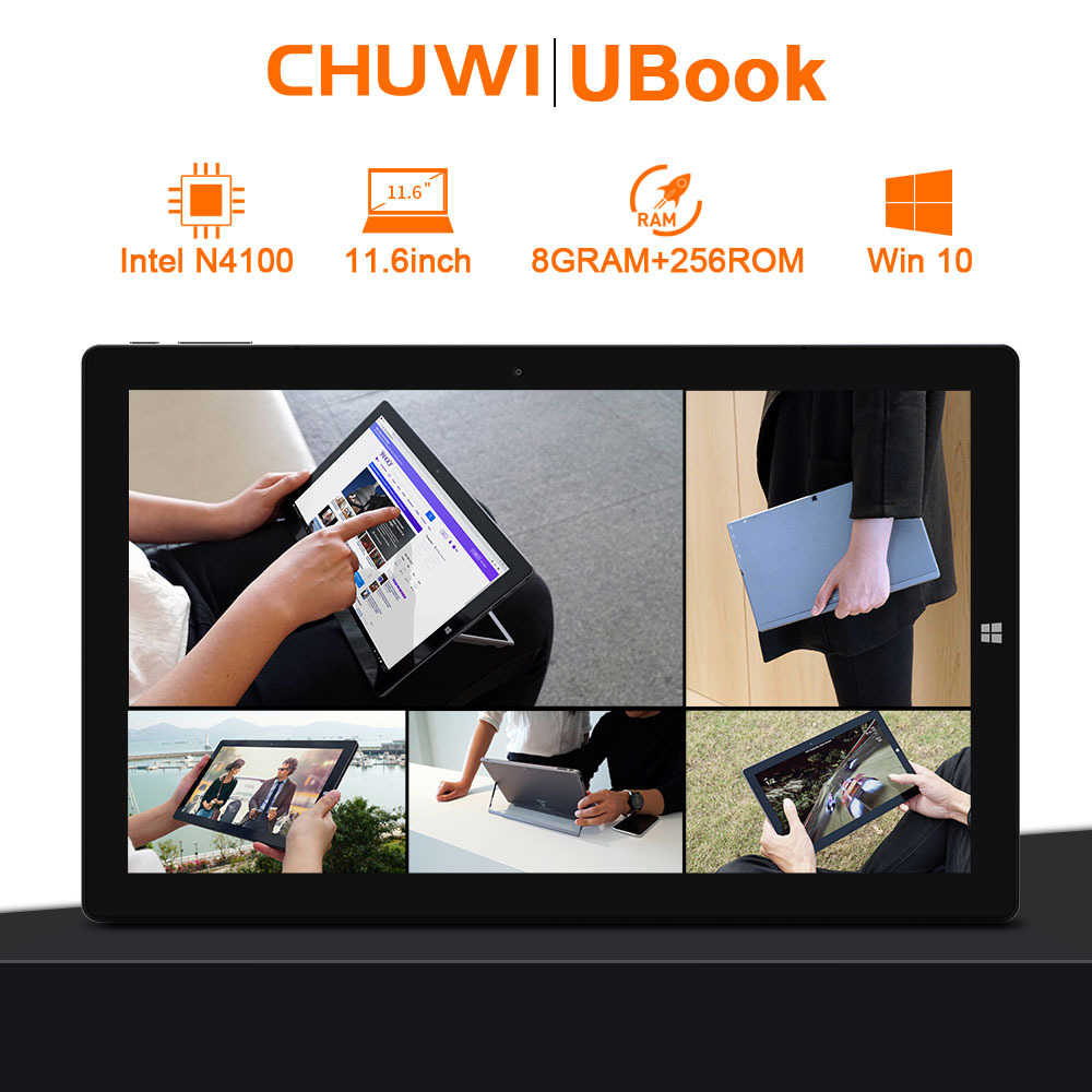 CHUWI UBook X 12 - Windows 11 Tablet with Intel N4100 Quad Core, 8GB RAM, 256GB SSD