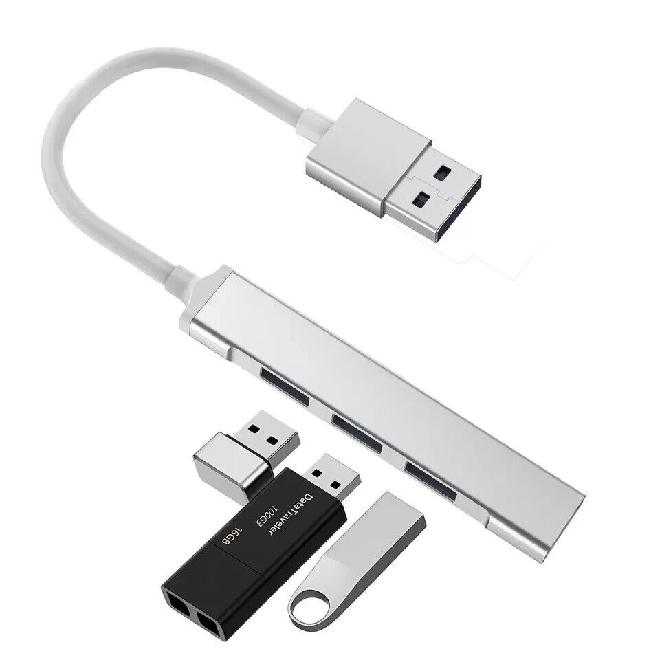 4-Port USB 3.0 Hub with Splitter and Expander for Enhanced Connectivity