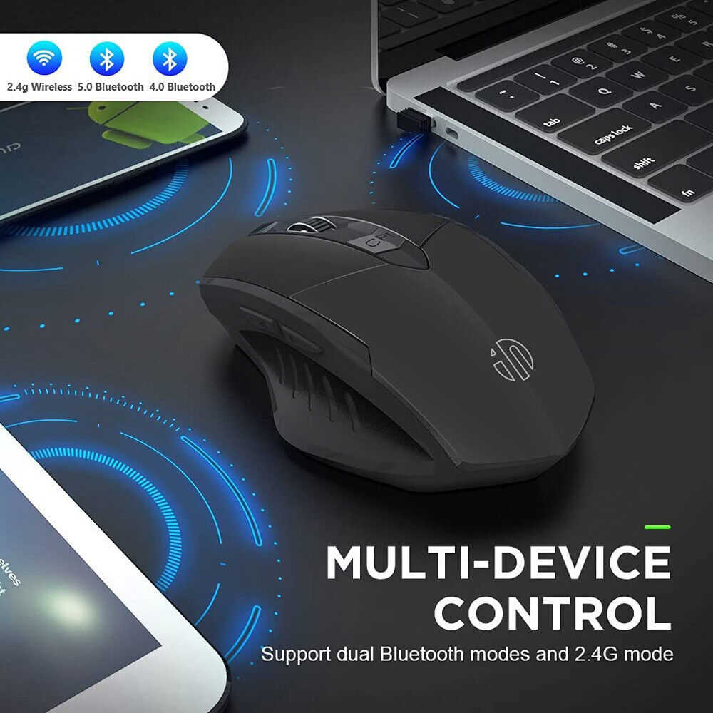 Rechargeable Dual-Mode Wireless Bluetooth Mouse 2.4G