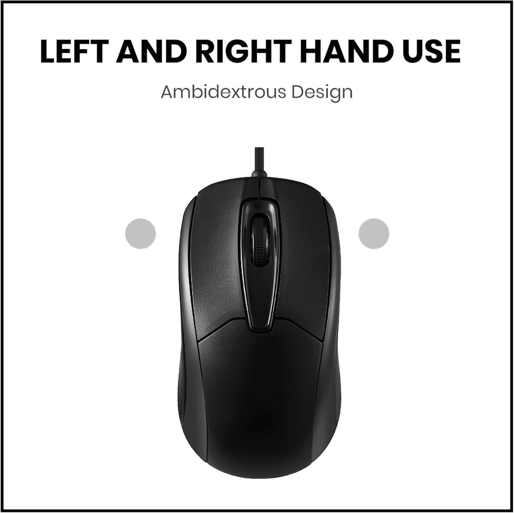 USB 2.0 Wired Optical Mouse with Scroll Wheel