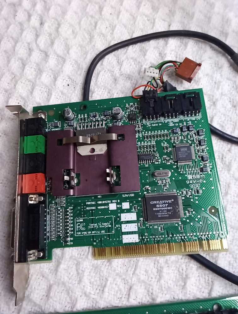 Vintage Creative Labs PCI 5507 Sound Cards - SBPCI 128 REV.C