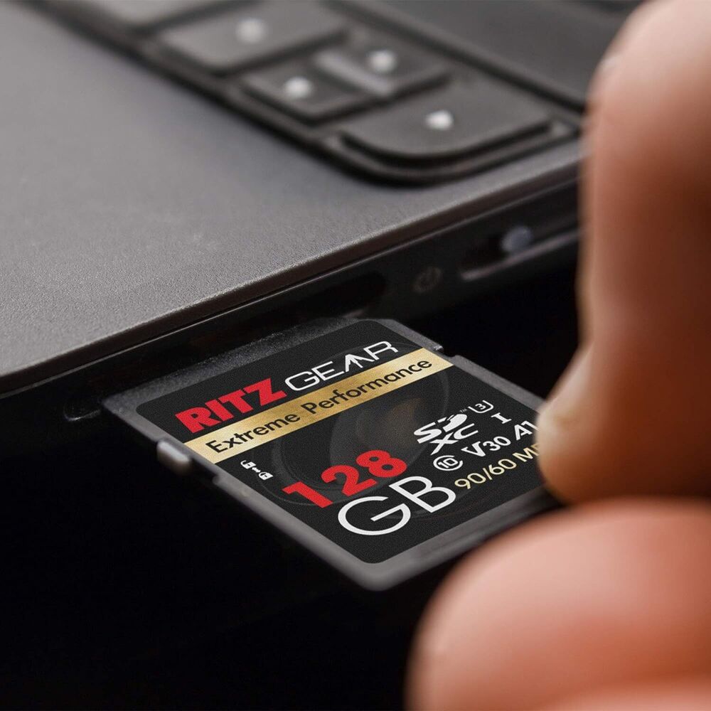 Ritz Gear 128GB High-Speed SDXC UHS-I Memory Card for 4K & Full-HD Recording