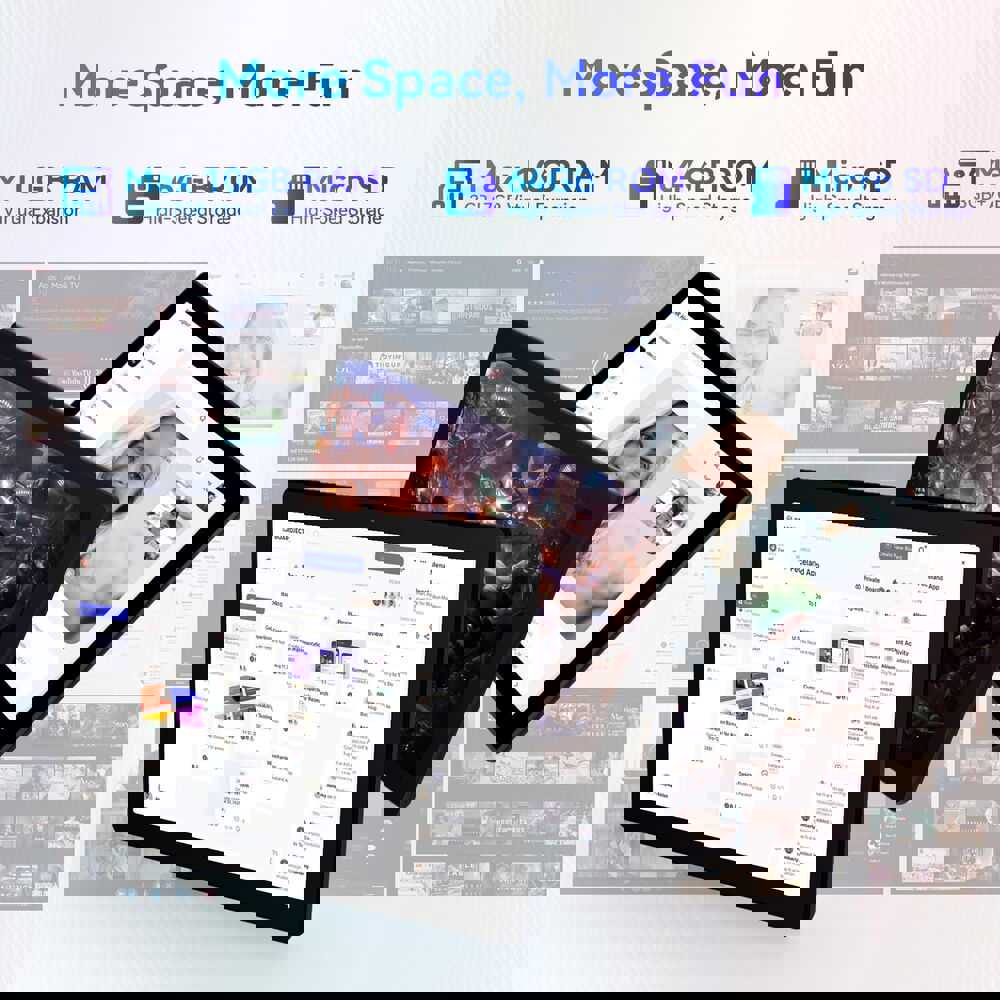 AEEZO 10.1" Android Tablet with Octa-Core Processor, 12GB RAM, 64GB Storage, Keyboard & Mouse Bundle