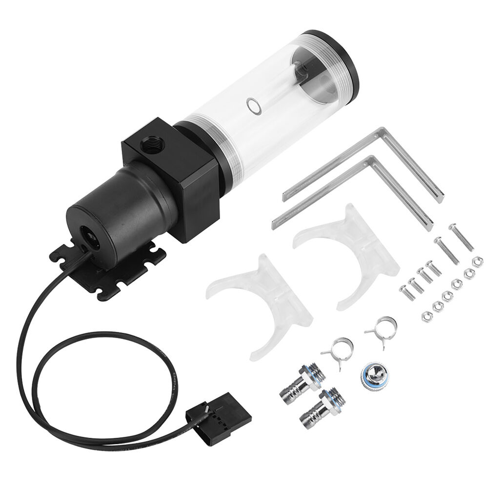 Premium Acrylic DIY Water Cooling Cylinder Reservoir with 19W Pump