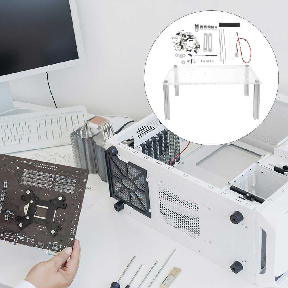 Portable Open Chassis Computer Cases Monitor Stand