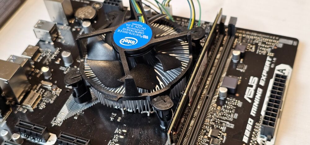 ASUS B250 Mining Expert Motherboard Bundle with Processor, Cooling Fan, and 4GB RAM