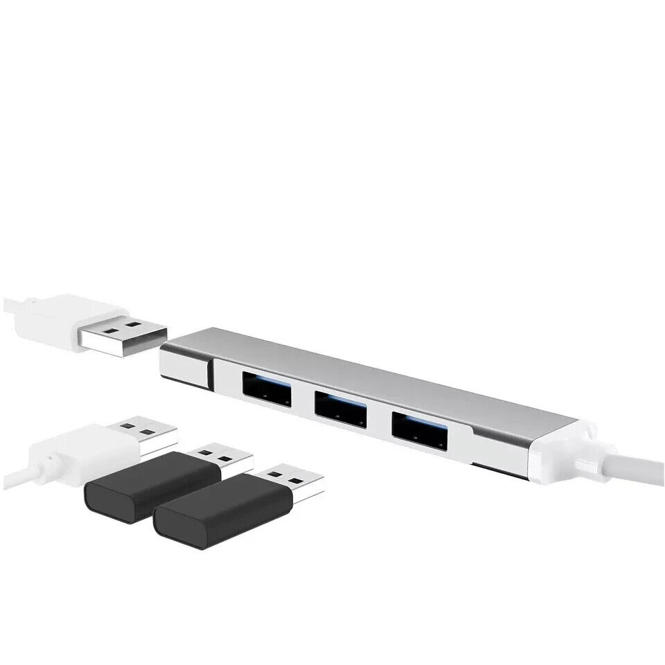 4-Port USB 3.0 Hub with Splitter and Expander for Enhanced Connectivity